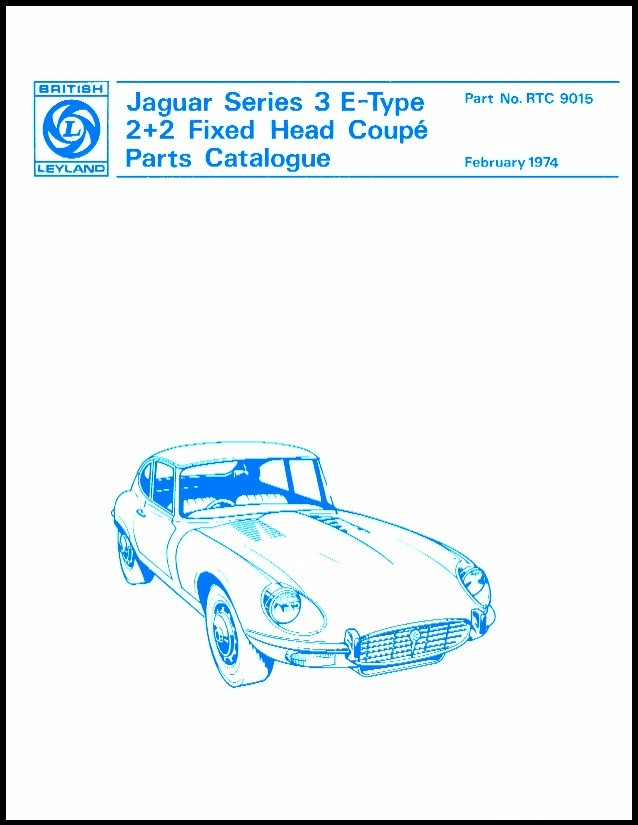 Jaguar E-Type Series 3 V12 2+2 FHC Parts Catalog